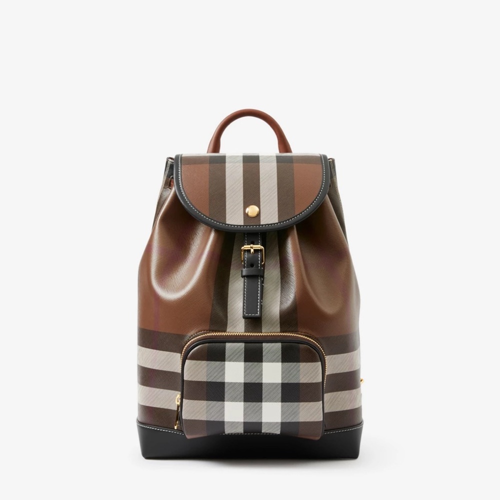 Burberry Brown Striped Backpack